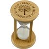 Generic Clessidra con Base Legno 5x5x9 cm BOMBONIERA con Incisione tematica per Cerimonia (Amore Albero della Vita)