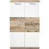 AVANTI TRENDSTORE Policoro - Scarpiera con 2 ante e 5 ripiani nel colore bianco/marrone chiaro. Disponibile anche piú grande. Dimensioni: LAP 77x120x38 cm