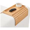 Generic Vassoio per bracciolo del divano, in legno, per bevande, caffè, snack, telefono, telecomando, reclinabile, soggiorno, dormitorio, camera da, appartamento