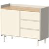 Vicco Cassettiera per camera da letto Velina, Crema, 100 x 82 cm