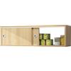 PEBFHSQW pensile Mobiletto Portaoggetti A Parete Con Ante Scorrevoli Organizzatore Multifunzionale, Moderno Mobiletto Da Parete Per Corridoio Cucina Per Camera Da Letto, Soggiorno Bagno(Wood color,80*30*30cm)
