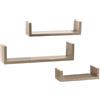 MAURY'S IL NUMERO UNO DEL RISPARMIO Maury's Set 3 Mensole Lineari: Finitura Elegante,In 3 Dimensioni 42x10x10 cm, 34x10x9 cm, 26x10x7 cm. Stile e Funzionalità per Ogni Spazio (ROVERE)