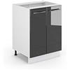Vicco Mobiletto base cucina Fame-Line, Antracite lucido, 60 cm