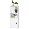WODFARR Mobile portaoggetti per WC, supporto per carta igienica, colonna, armadio da bagno, mensola per bagno, salvaspazio, verticale, 24 x 20 x 72 cm