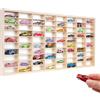 Creative Deco Bacheca da Parete Portaoggetti, Scaffale Orizzontale, Espositore 80 Vani Divisori Scomparti Regolabili, 78,8x40x4cm, Mensola, Vetrina Espositiva, Portagioie per Stoccaggio Decorazione