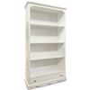 Mar.c.a. Design - Libreria Arte Povera con 4 Ripiani e Sportello - Libreria in Legno 94x36x189 cm con Base Rialzata - Made in Italy