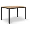 PAZZO DESIGN Tavolo fisso Alessio, Rovere Rustico, Gambe Nere, Cucina, Soggiorno, Scrivania, Made in Italy, 110x68x75 cm - id_2099