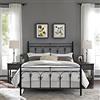 SISA srl, LETTO MATRIMONIALE 170x120x195cm con RETE MATRIMONIALE 160x190cm, Letto Ferro Battuto, Modello Dalia, Colore Nero Anticato (Con Sfumature Oro), Rete in Doghe Matrimoniale, 13 Doghe in Legno