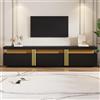 SACOOL Mobile Porta TV con Finitura Marmo 200 x 40 x 42 cm - Per Televisori fino a 90 Pollici, TRE Cassetti e 1 Gestione Cavi