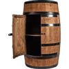 CREATIVE COOPER Bass - Tavolino da vino con porta, con alcol e mensola, in legno, per barile in legno, per vialetti, vini e vini, con porta (wengé)
