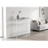 Slato Ercole - Consolle in Cristallo Acrilico Trasparente, Mobile Ingresso, Tavolo Soggiorno, Sala d'Attesa, Ufficio, Mobile di Design, Made in Italy, 33x78x77 cm