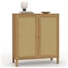 IDMarket - Credenza vintage a 2 ante HANAE, 70 cm, effetto canna naturale