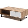 Vicco Tavolino Nizza, Rovere artigianale, 110 x 60 cm | da utilizzare come superficie d'appoggio accanto al letto