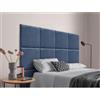 DHOME Testiera Imbottita Composta da Pannelli Autoadesivi Intercambiabili in Tessuto Aqualine Letto Lusso Camera da Letto Imbottita (Blu, 220cm)
