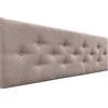 DHOME Testiera in Similpelle o Tessuto ACUALINE con 3 File Intervallate di Bottoni Testata Imbottita Letto di Lusso (Tessuto Terra, 160cm)