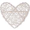DECHOUS Decorazione a Forma di Cuore in Rattan Bianco 5 Pezzi per Festa Romantica e Decorazioni Fai da Te per Casa