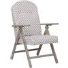 LIBEROSHOPPING.eu - LA TUA CASA IN UN CL POLTRONA SEDIA SDRAIO AMALFI IN LEGNO RECLINABILE 4 POSIZIONI CUSCINO IMBOTTITO H 105 CM SOGGIORNO CUCINA SALONE DIVANO COLORE LACCATO TORTORA