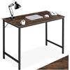tectake® Scrivania Moderna, Scrivania Regolabile In Altezza, Design Industriale, in Legno, Struttura In Acciaio, Tavolo da Studio o da Ufficio - 100x50x75,5 cm, Industriale Scuro
