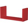 MODULARREDO | COM, Mensola da Muro, Libreria da Parete, Libreria Sospesa, Scaffale, 42x18.5x14.8 cm, Rosso, Kit Tasselli Incluso - Made in Italy