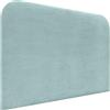DHOME Testiera Imbottita Liscia Curva in Velluto Premium Altezza 70 cm da Parete Testiere Acustiche Fonoassorbenti Testata Letto per Camera da Letto (Verde Acqua, 100cm)