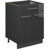 Vicco Mobiletto base per cucina Fame-Line, Antracite lucido, 60 cm