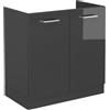 Vicco Mobile lavello cucina R-Line, Antracite lucido, 80 cm
