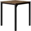 Vicco Tavolo da pranzo Fyrk, Nero/quercia rustico, 70 x 70 cm, adatto per sala da pranzo, cucina o aree esterne coperte