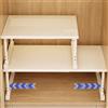 ZGWRYI Scaffale Telescopico Estensibile per Armadio Ripiano Scaffale Telescopico, Scaffale Portaoggetti Espandibile per Armadio, Mensola Estensibile al Carbonio per Armadio(W24cm,L40-65cm H20-35cm)