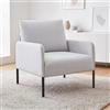 chairus Poltrone Imbottito Poltrone Salotto Poltrona Camera da Letto in Lino Poltrona Relax con Braccioli Moderno Divanetto per Soggiorno Ufficcio, Beige