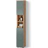 Livinity Mobiletto da bagno Ronco, Quercia verde/oro, 30 x 192 cm
