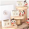 Doni Bomboniere Laurea 3PZ Calendario Perpetuo con Scritta Rossa Utili Datario Portafortuna Idea Regalo E Statuina Gufetto Laureatto Assortito in Tre Varianti Idee Complete Originali Economiche