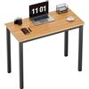 SogesPower Scrivania per computer, Scrivania per ufficio, Tavolo per computer portatile PC, Stazione di lavoro, 80 x 40 x 75 cm, Teak Nero