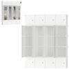 YRHome Sistema di scaffalatura fai da te per guardaroba, armadio con porta a incastro, bianco (20 scatole con armadio)
