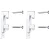 Nobilia UNGROL - 2 supporti frontali da cucina Nobilia/Pelipal, in acciaio inossidabile bianco, con viti di fissaggio esagonali M8x1.25, per ante armadio cucina