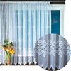 arsvita Tenda jacquard con bande universali in stile pizzo con motivo floreale bianco, Dimensioni: 500 x 175 cm, Design: Philomena