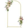 BaiWon Supporto per Sfondo ad Arco in Metallo, 1,2m/1,5m/1,8m/2,0m/2,2m, Dorato, per Matrimoni, Palloncini ad Arco per Festa di Compleanno, Addio al Nubilato, Baby Shower, Cerimonia(2.0m)