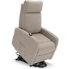 REDÒKASA Poltrona relax elettrica Seattle Plus per anziani, 1 o 2 motori, 2 o 4 ruote, Kit Optional Batteria, dimensioni contenute, tessuto antimacchia (2 Motori e 4 Ruote, Corda)