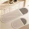 Hixingo Tappeto Cucina in Diatomite, Passatoia Cucina Antiscivolo Lavabile Ovale Tappeti da Cucina, Tappeto Runner Cucina Tappeto da Bagno Tappetino per Doccia (semicerchio,40x180cm)