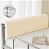 ZCXRYFL Cuscino Testata Letto Imbottito Cuscini Lombari Cuscino Di Supporto Per Lettura Singolo Matrimoniale Cuscino Per Schienale Letto In Ferro/Legno Cuscino Di Rialzo Testiera Multiuso(80x25x5cm,A-Khaki)