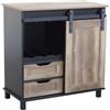 milani home - Credenza Mobile Madia Moderna In Legno E Metallo Di Design Moderno Stile Industriale, Cm 80x40x82 H