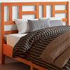 IBUQDDV Spalliera Letto Matrimoniale in Legno Massello di Pino - Testiera Marrone Cera 180 cm