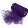 Partylandia S.r.l. Rotolo Bobina di Tulle per Decorazioni e Composizioni, 25 cm x 100 Metri (Viola)