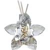 DLM Bomboniere DLM 31521 (Kit 12 Pezzi) Profumatore Fiore 5 Petali in Cristallo con Quadrifoglio Coppia FEDI 50 Anniversario Nozze d'oro Cinquantesimo Diffusore per Ambienti Profumo bomboniera