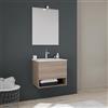 Kiamami Valentina - Mobile Bagno 60Cm Cassetto E Vano A Giorno Effetto Legno | Venezia