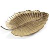 Gicos Figura Foglia Decorativa in Metallo 34 * 4 * 22 cm svuota Tasche Moderno da Tavolo CRM-775567