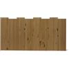 Raw Wood - Testiera per letto a una piazza e mezza in legno massello 140x80 cm Stile Nordico Fatto a mano in Spagna - Haku Dark