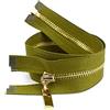 Elegantyl 1 pz 3# Cerniera in Metallo 40-70cm Open End Denti d'oro Cerniera Lunga per Borse da Cucire Piumino Abbigliamento Accessori, 70cm