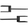 Totò Piccinni Set 2 mensole FORK 75x19,5 cm in legno (Antracite)