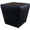 AM DESIGN Pouf, POUFF, Puff, PUF, Trapezio, Cucitura Doppia, Ecopelle, Eco-Pelle, POGGIAPIEDI, Seduta, Design, Made in Italy (Nero)