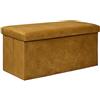 ATMOSPHERA CREATEUR D'INTERIEUR - Pouf Doppio Pieghevole in Velluto Lilou 76x38cm Giallo ocra